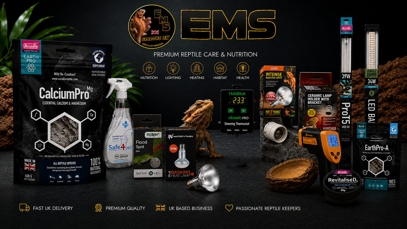 EMS Bearded Dragon Kit for 5ft & 6ft Vivarium
