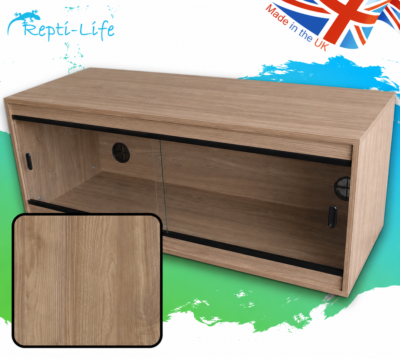 Repti-Luxe 24x15x15 Vivarium - Light Walnut
