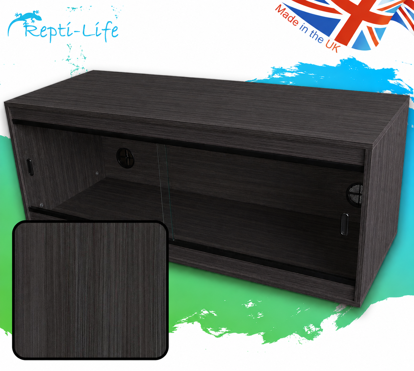 Repti-Luxe 36x15x15 Vivarium  - Anthracite Fineline Metallic